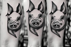 A pig tattoo idea