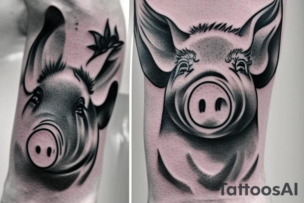 A pig tattoo idea