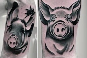 A pig tattoo idea
