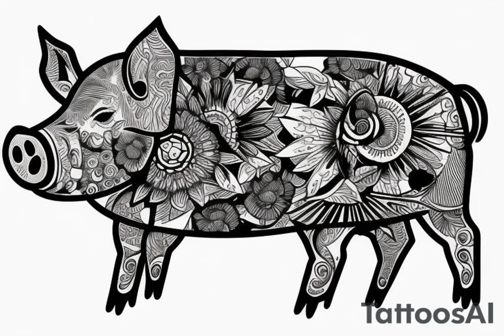 A pig tattoo idea