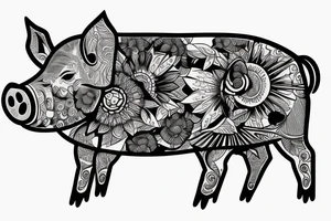 A pig tattoo idea