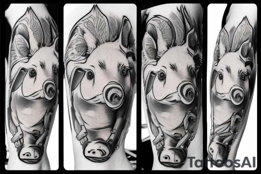 A pig tattoo idea