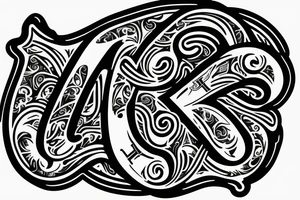 Letters of initials L A R S tattoo idea