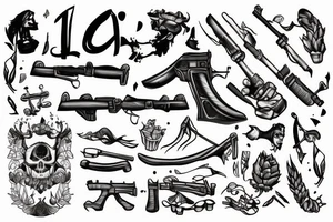 Amit holding a weapon tattoo idea