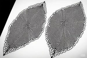 Geometric dot art line and dots tattoo idea