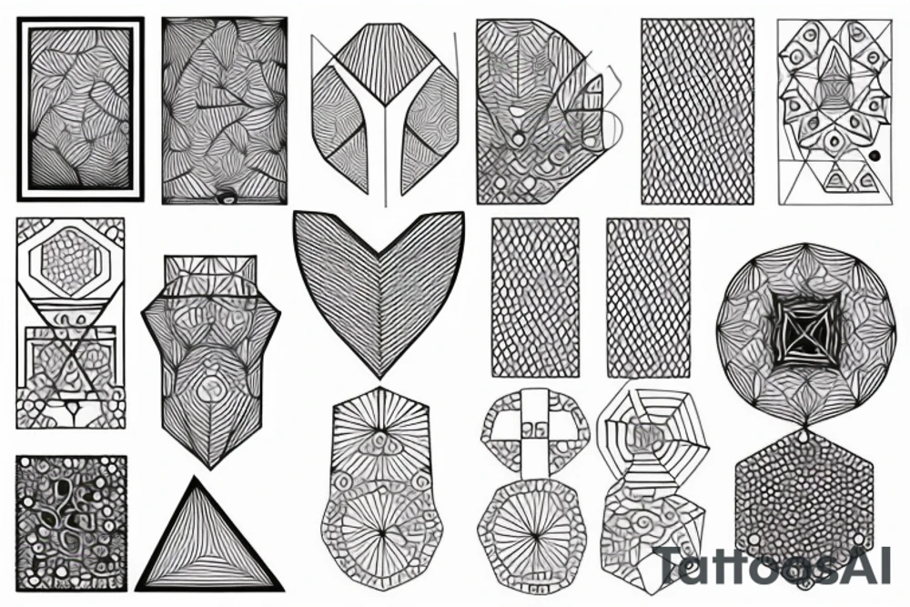 Geometric, dot art, line and dots. tattoo idea