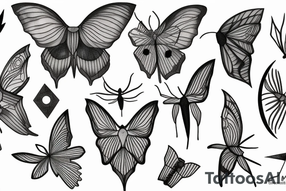 Luna moth tattoo idea