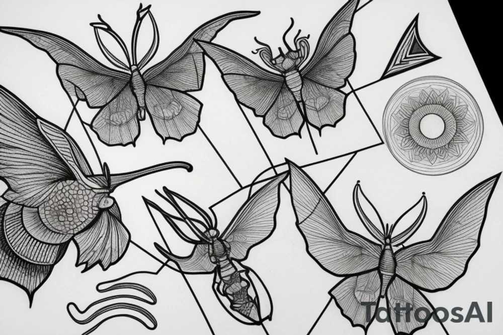 Luna moth tattoo idea