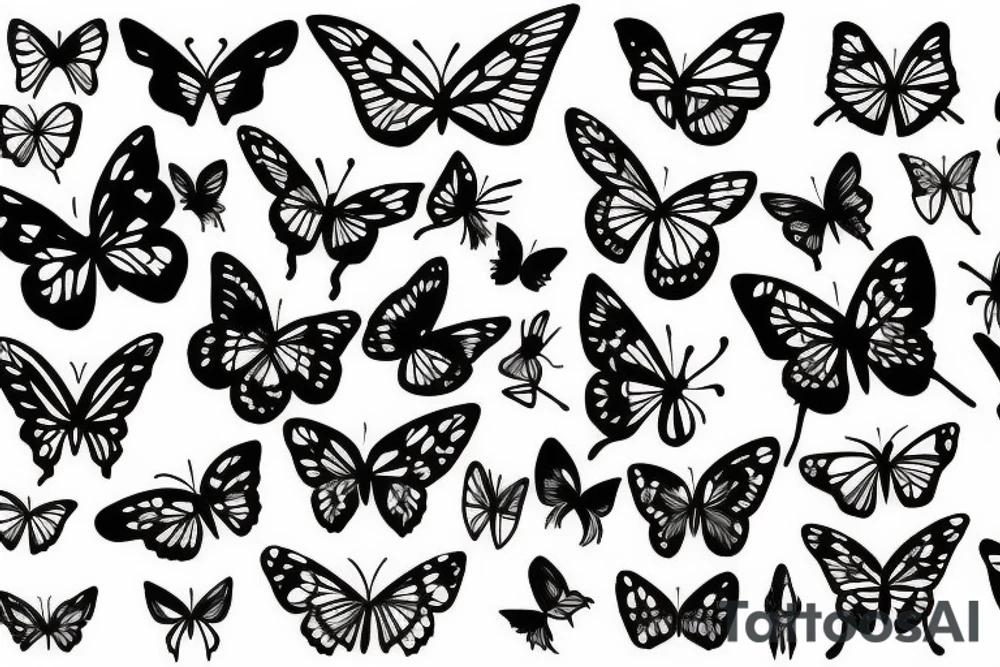 Shattered Butterfly tattoo idea