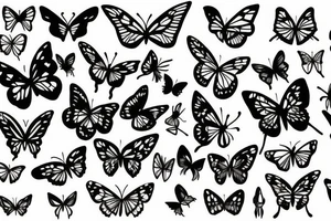 Shattered Butterfly tattoo idea