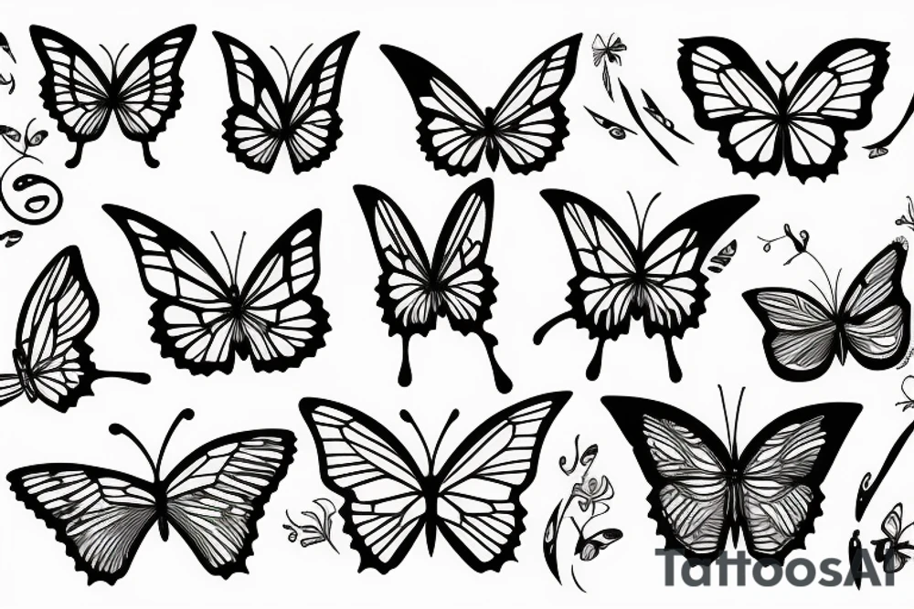 Shattered Butterfly tattoo idea