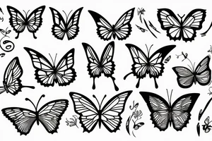 Shattered Butterfly tattoo idea