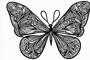 Broken glas Butterfly tattoo idea