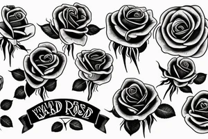 war dead rose tattoo idea