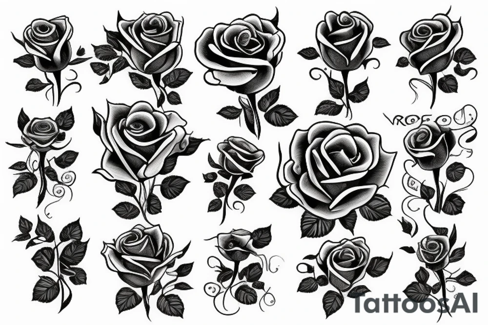 roses and crown tattoo idea
