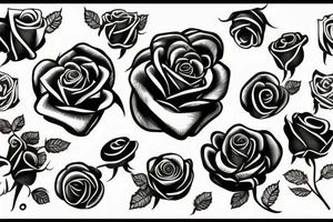 roses and crown tattoo idea