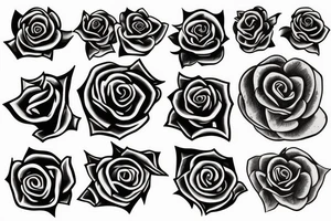 cut rose tattoo idea