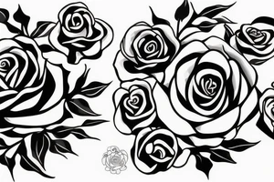 cut rose tattoo idea