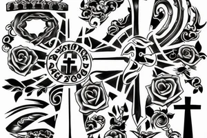 a cross with the year 2002 tattoo idea