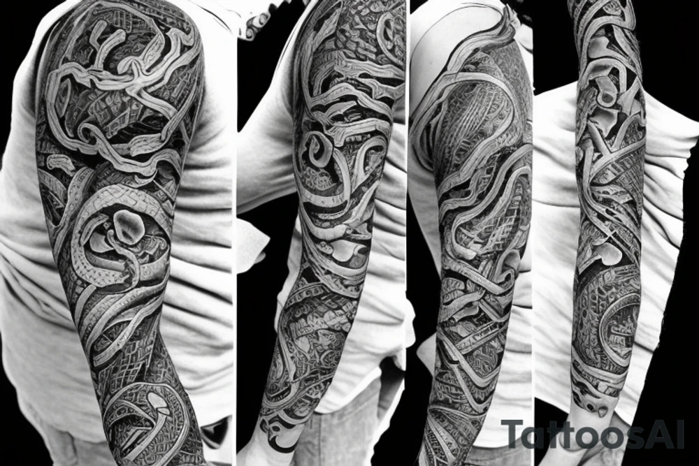 Snake with women tattoo idea
