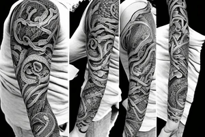 Snake with women tattoo idea