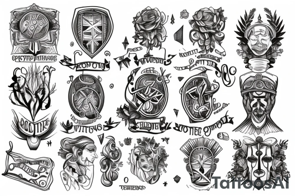Stoic virtues tattoo idea