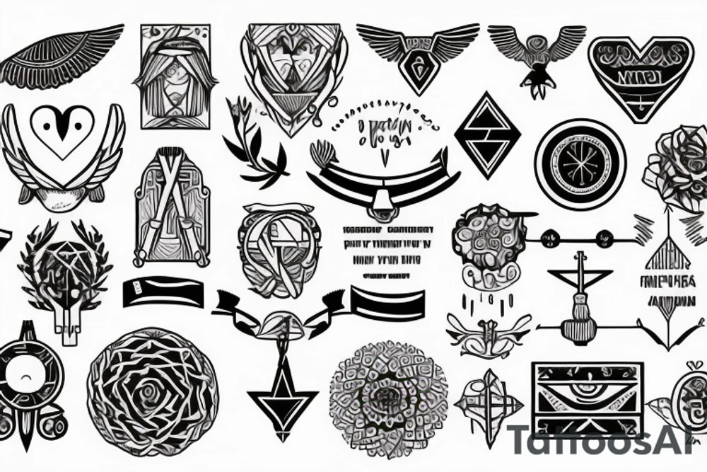 Stoic virtues pretty tattoo idea
