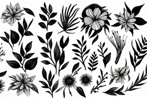 Native Australian flowers tattoo idea
