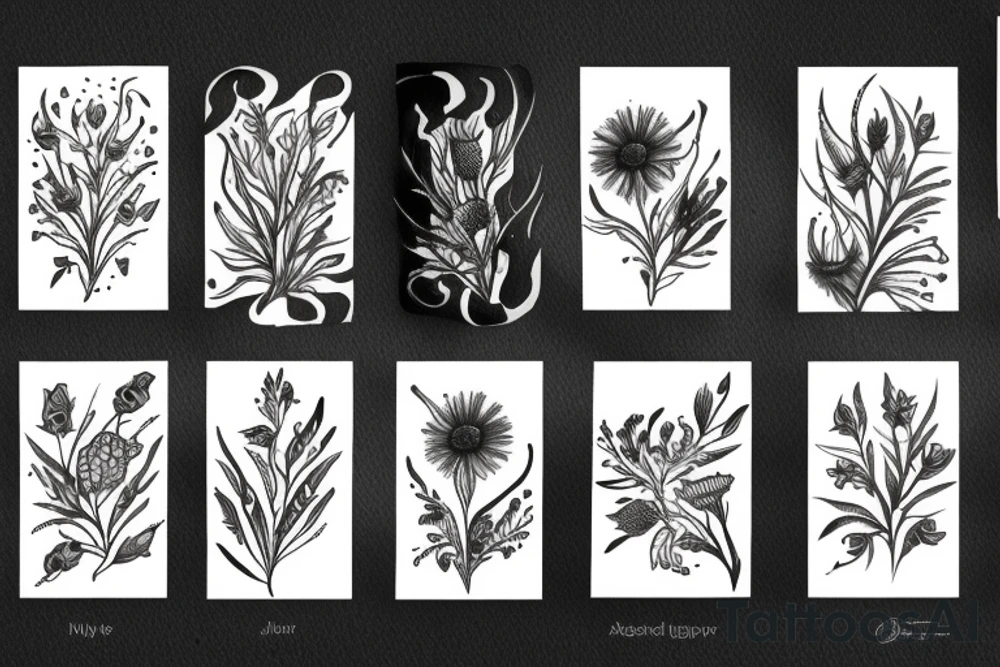 Native Australian flowers tattoo idea