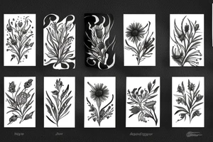 Native Australian flowers tattoo idea