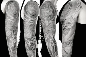 cool full sleeve tattoo idea