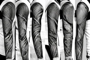cool full sleeve tattoo idea