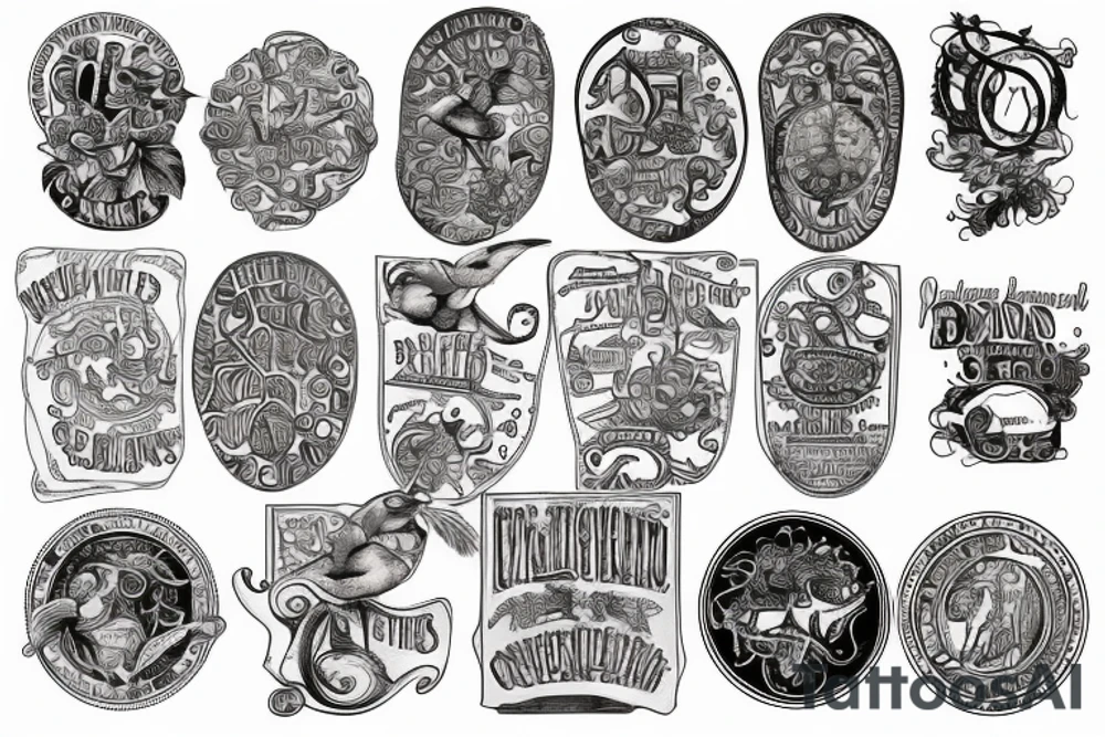 two british pennies tattoo idea