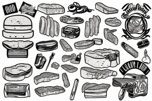 loaf of bread in plastic tattoo idea