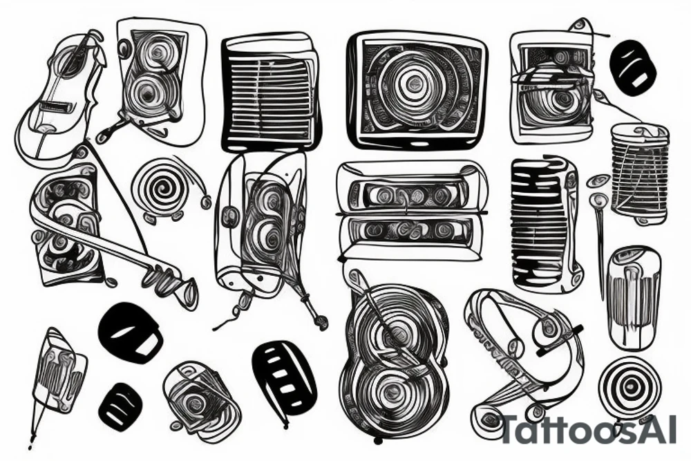 music artwork theme tattoo idea