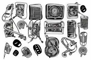 music artwork theme tattoo idea