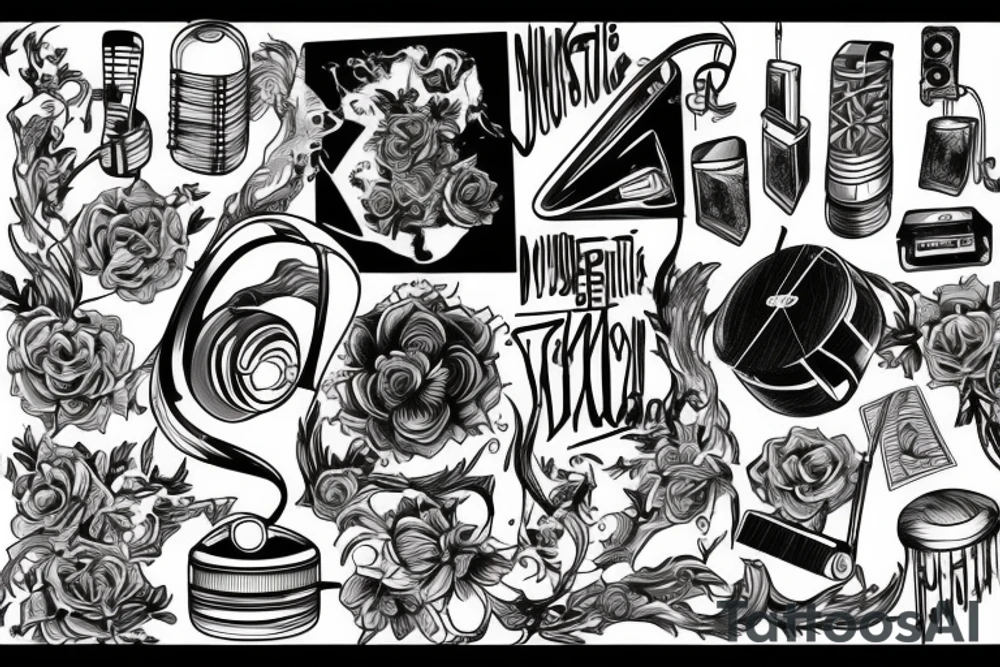 music album artwork tattoo idea