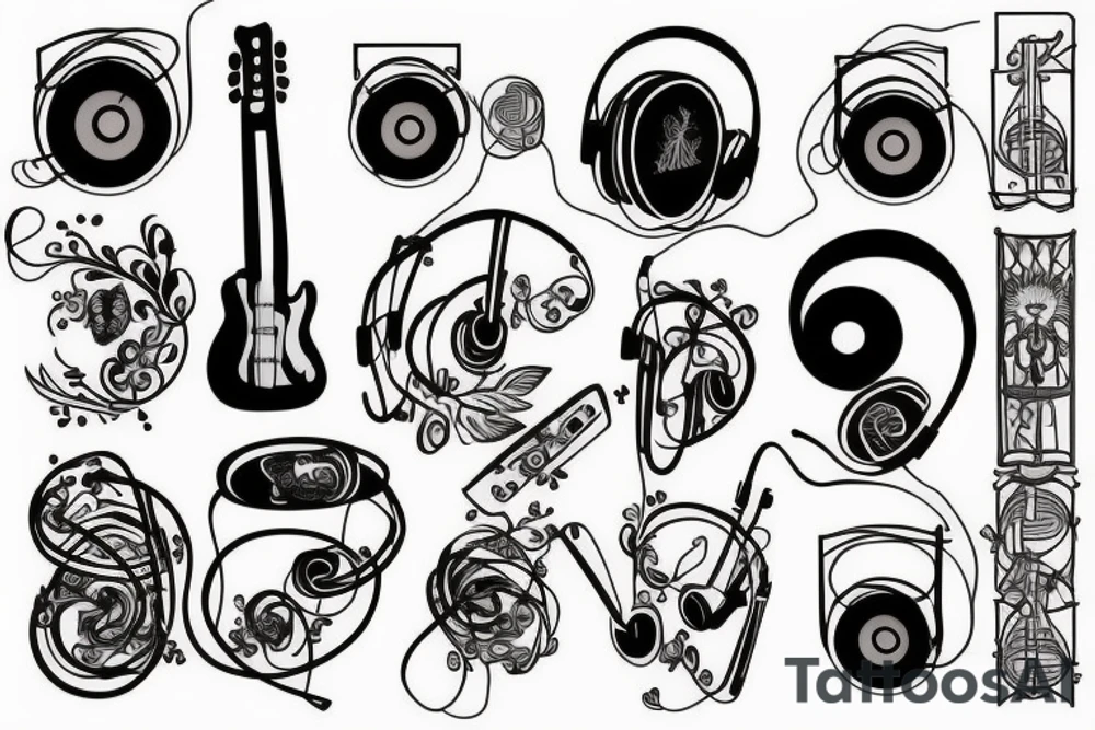 music album artwork tattoo idea