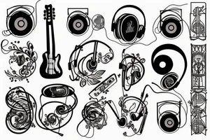 music album artwork tattoo idea