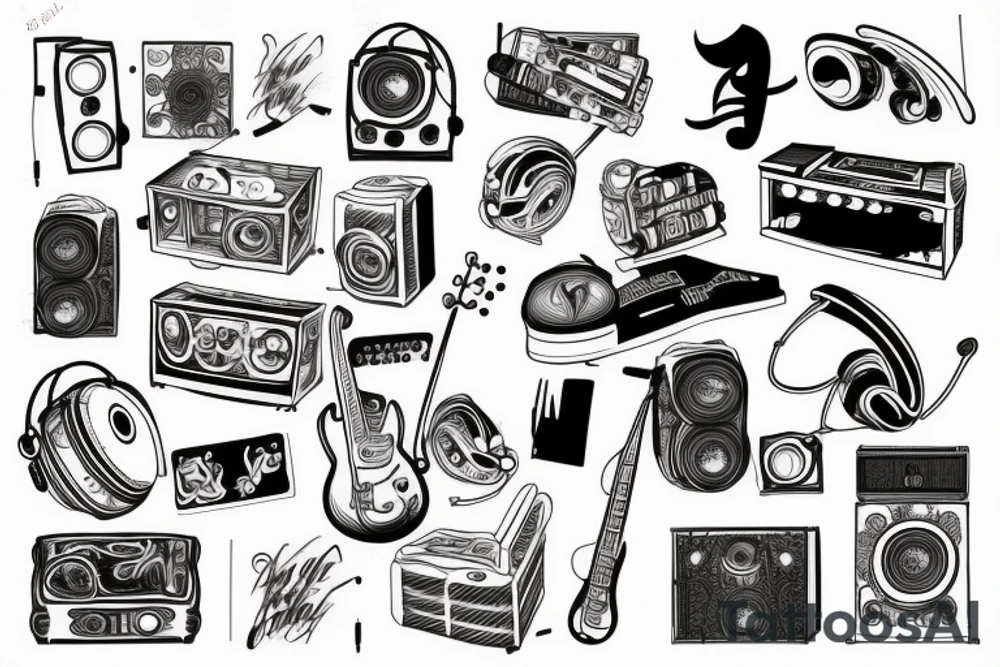 music album artwork tattoo idea