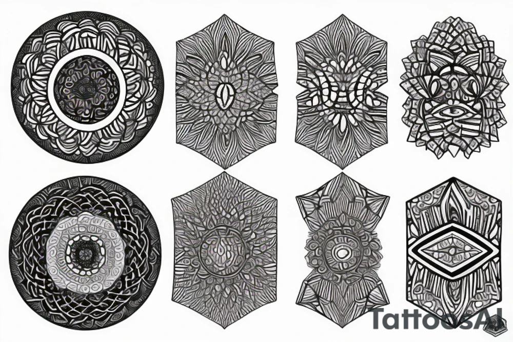 mandala with victoria falls in it tattoo idea