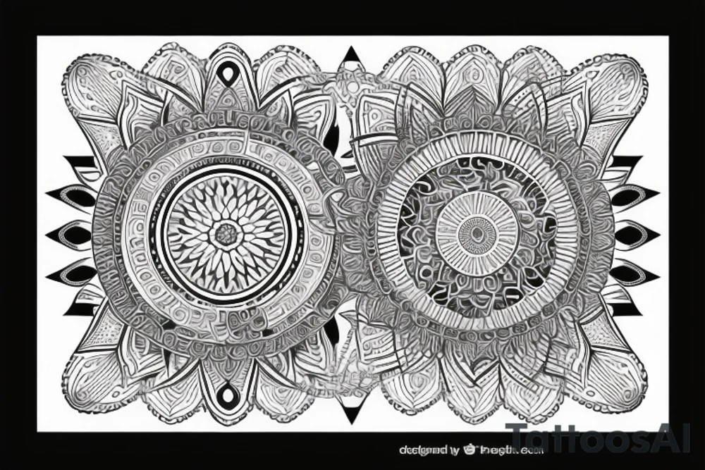 mandala with victoria falls in it tattoo idea