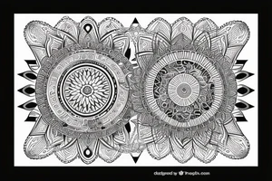 mandala with victoria falls in it tattoo idea