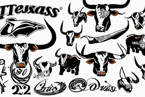 Texas Longhorns with 9/14/2020 & 8/11/ 2022 tattoo idea