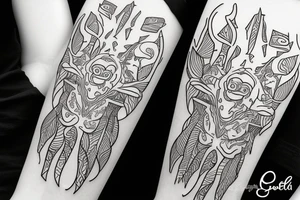 Chicken eating Chic-Fil-A tattoo idea