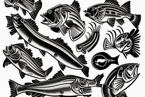 Bass fishing tattoo idea