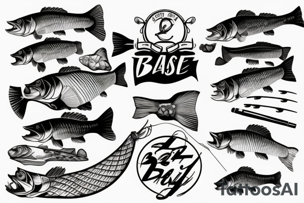 Bass fishing tattoo idea