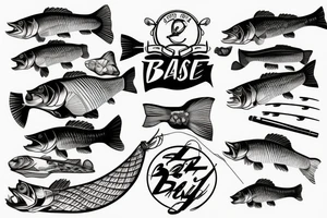 Bass fishing tattoo idea