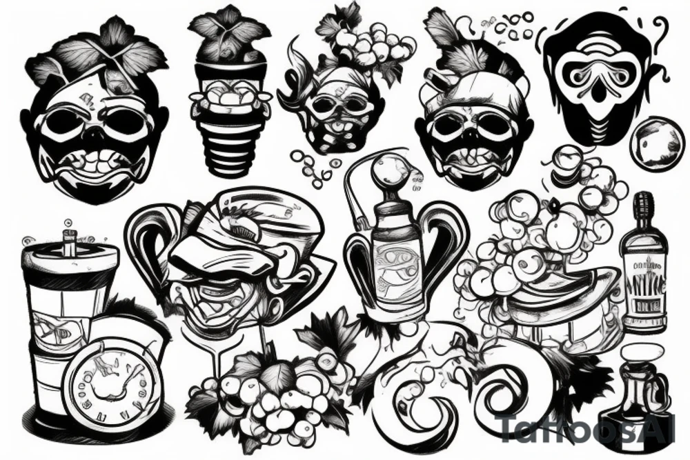 Grape crusher tattoo idea