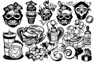 Grape crusher tattoo idea